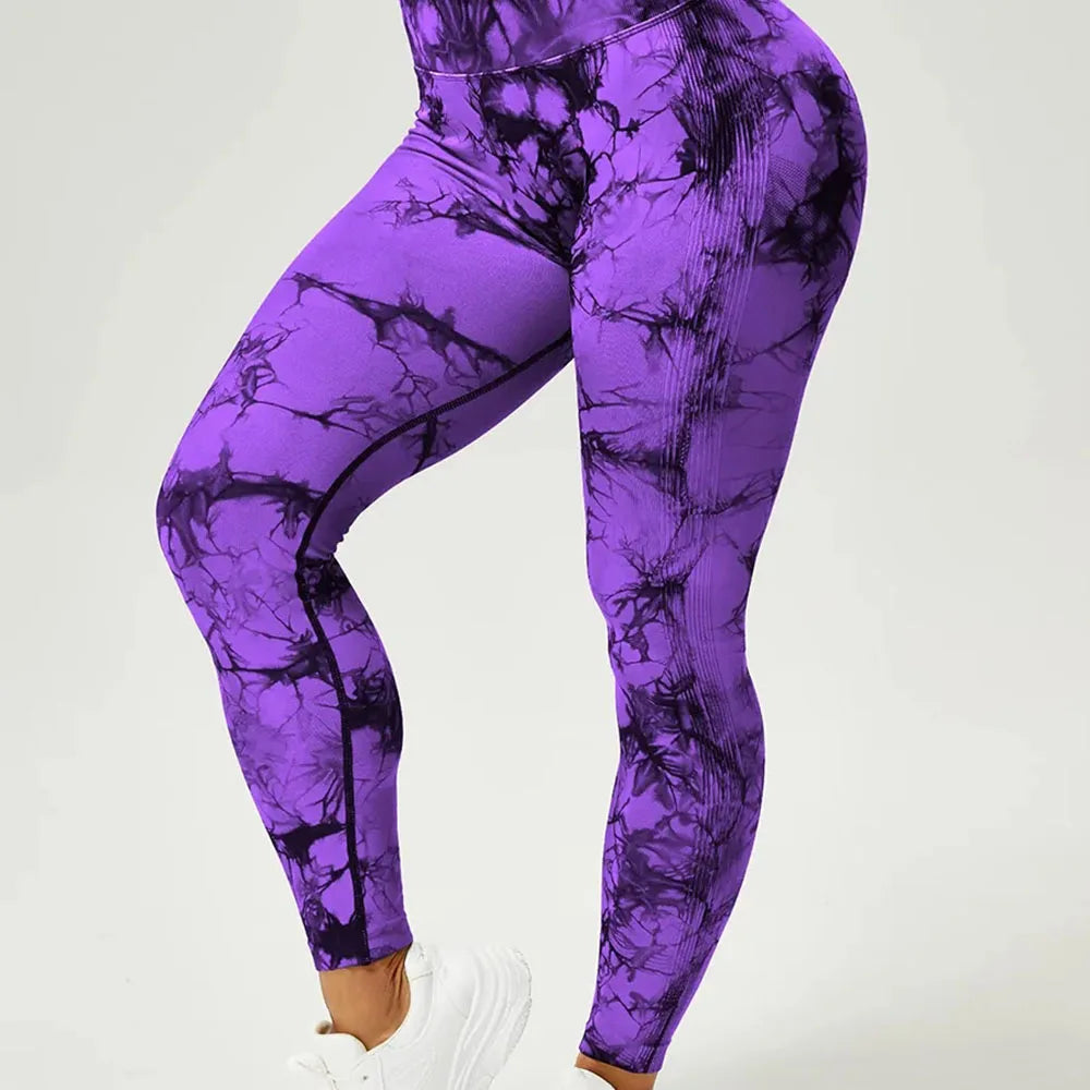 Vibrant Seamless Tie Dye Leggings