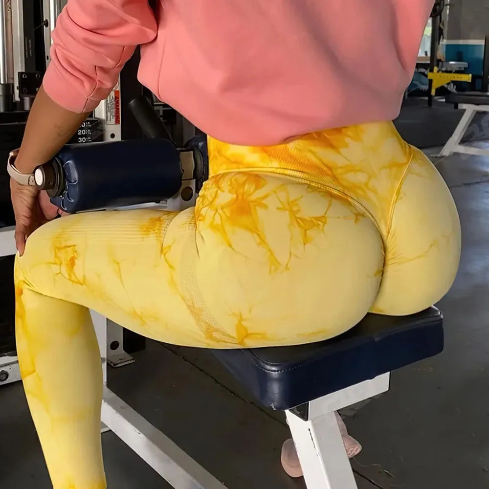 Vibrant Seamless Tie Dye Leggings