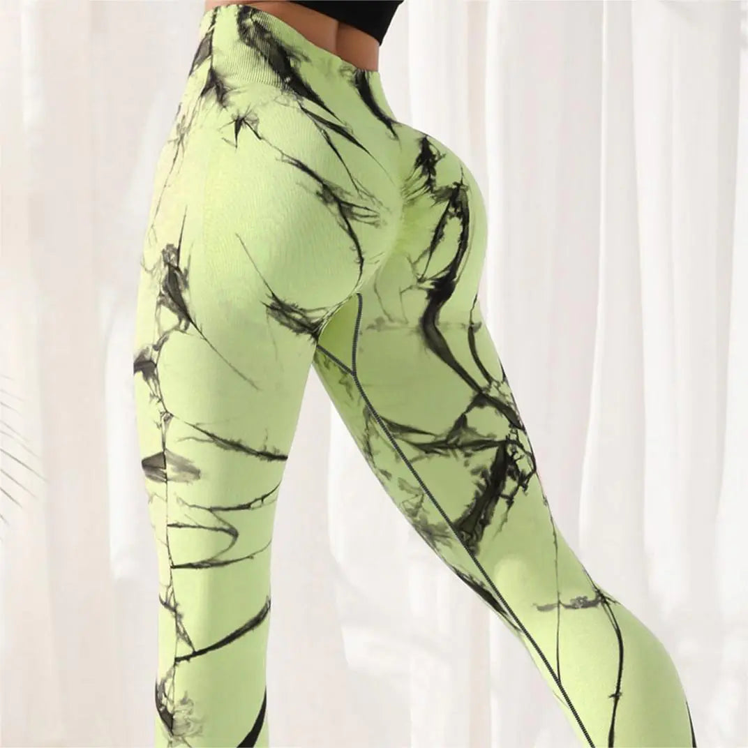 Tie-dye Leggings Womens Gym Spandex